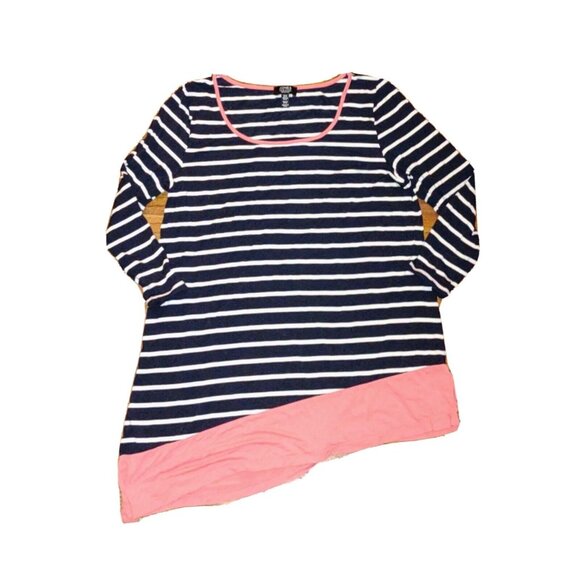 Jones New York Signature Top Multicolor Women Size Medium Asymmetrical H… - Picture 2 of 5